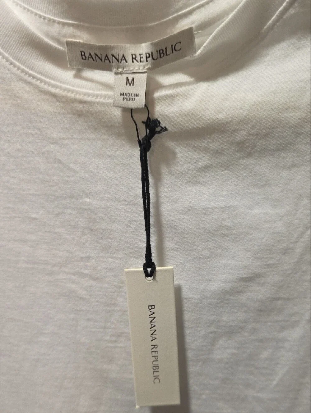 Banana Republic Men's White Short-Sleeve Crew Tee